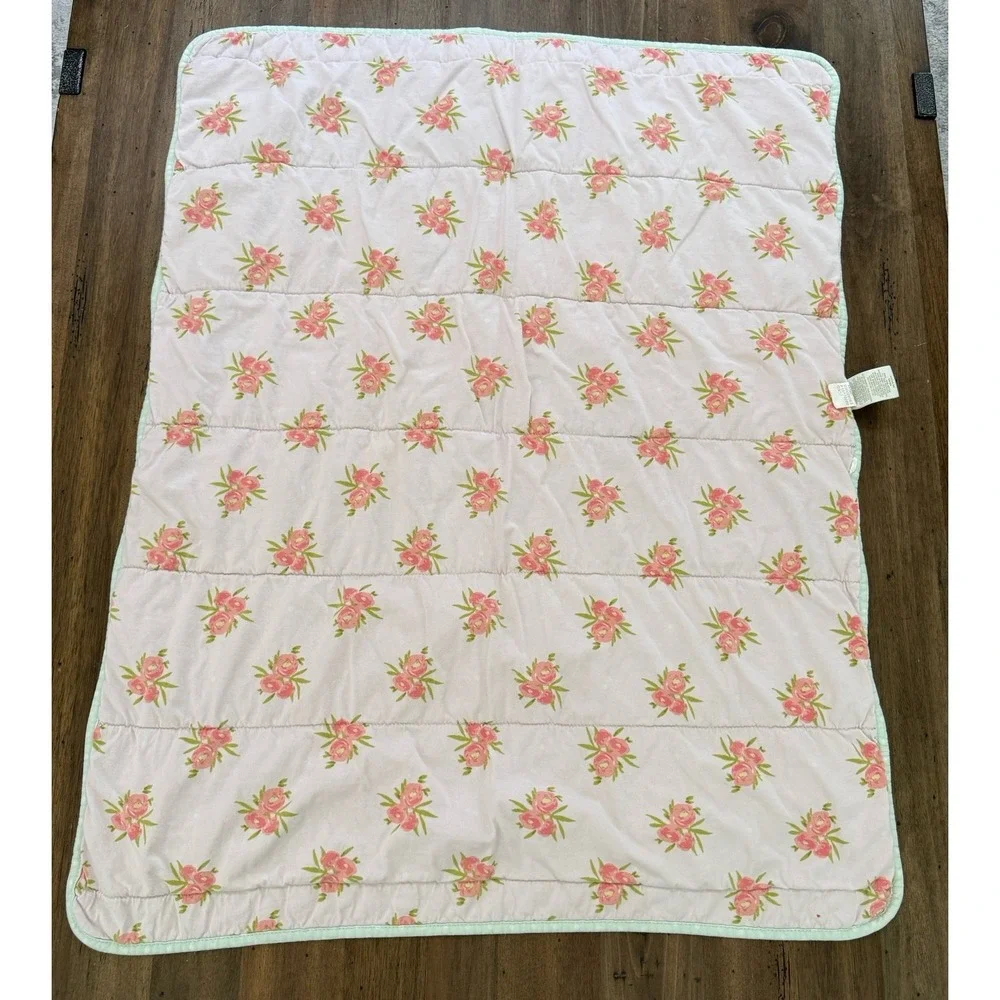Target Cloud Island Floral Field Baby Blanket Quilted Reversible Flowers Pinks